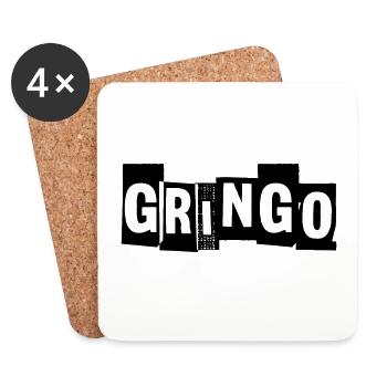Cartel Gangster pablo gringo mexico tshirt - Coasters (set of 4) - white - Front