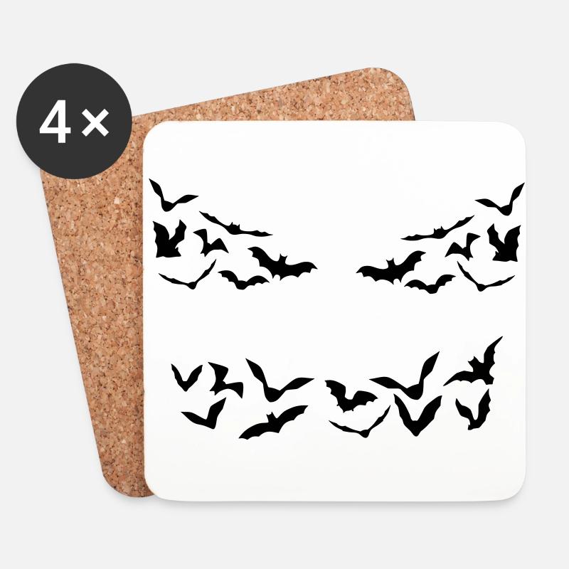 Bats - Coasters (set of 4) - white