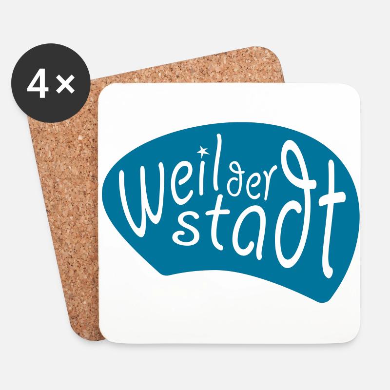 Weil der Stadt - Untersetzer (4er-Set) - Weiß