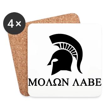 molon labe - Dessous de verre (lot de 4) - blanc - Devant