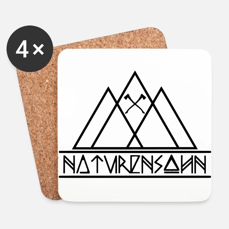 Naturensohn - Untersetzer (4er-Set) - Weiß