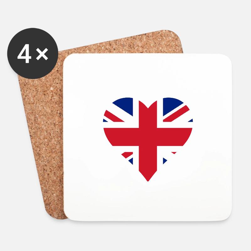 FLAGGE INNERES ENGLAND - Untersetzer (4er-Set) - Weiß