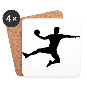 Handball - Coasters (set of 4) - white - Front