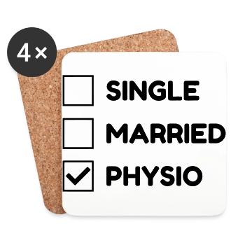 Krankengymnast / Krankengymnastin / Physio / - Untersetzer (4er-Set) - Weiß - Vorne