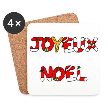 Merry Christmas ! - Coasters (set of 4) - white - Front