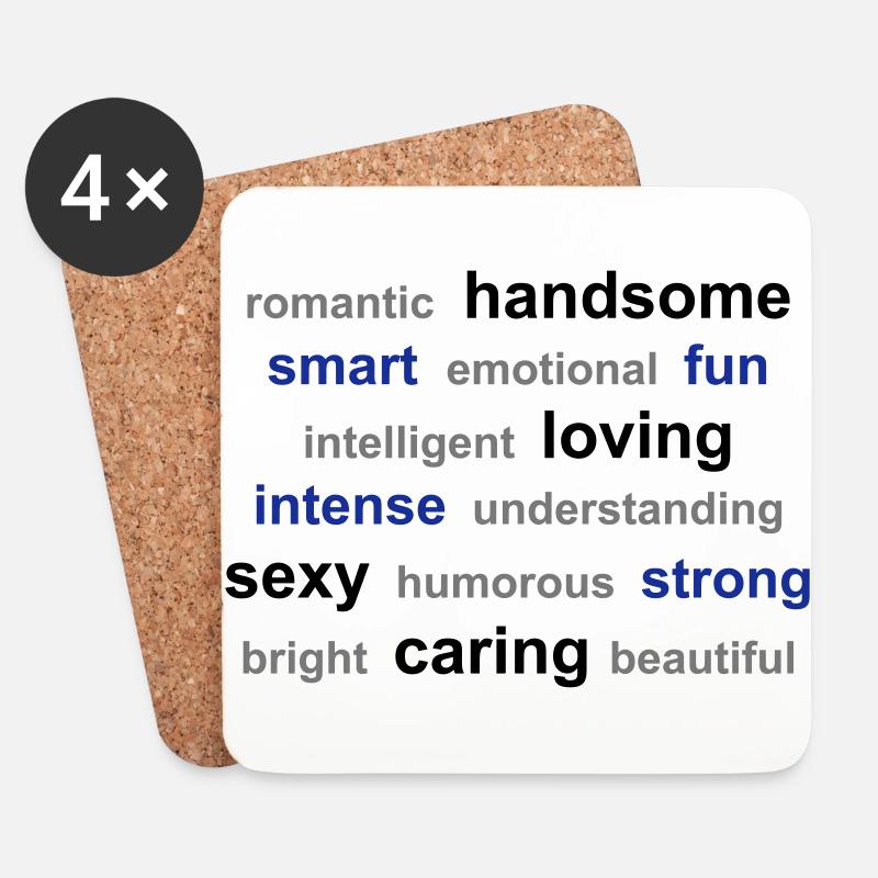 word cloud - Coasters (set of 4) - white