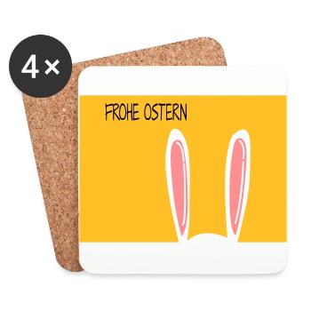 Frohe Ostern - Untersetzer (4er-Set) - Weiß - Vorne