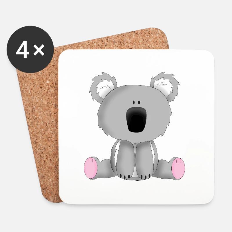 koala - Untersetzer (4er-Set) - Weiß