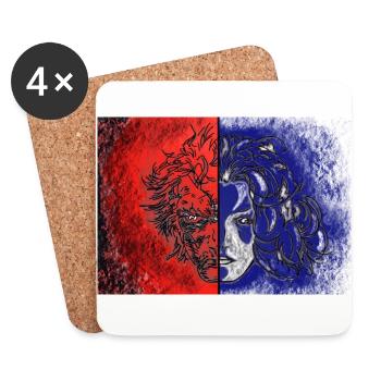 Chaos vs Harmonie I - Dessous de verre (lot de 4) - blanc - Devant