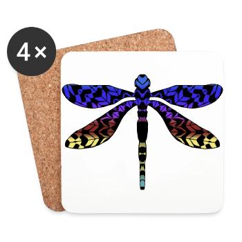 Dragonfly - Coasters (set of 4) - white - Front