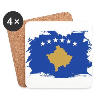 Kosovo flag gift - Coasters (set of 4) - white - Front