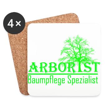 Arborist Baumpflege Spezialist - Untersetzer (4er-Set) - Weiß - Vorne