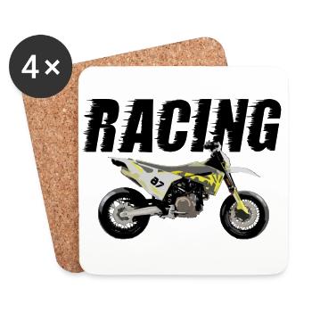 Racing - Coasters (set of 4) - white - Front