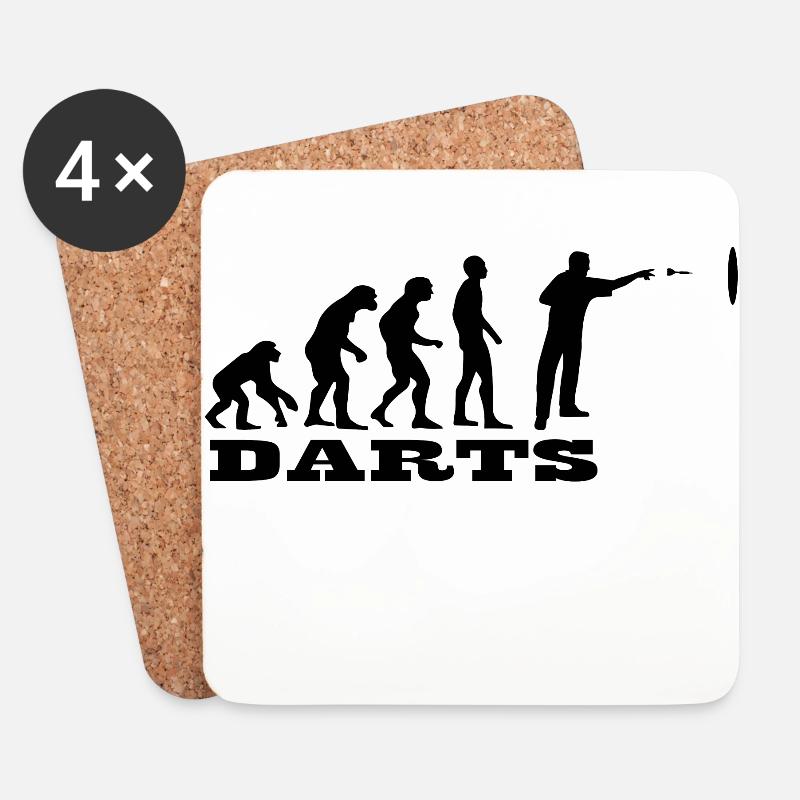Darts Dart - Untersetzer (4er-Set) - Weiß