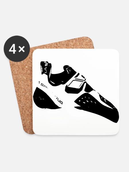 climbing shoe - Coasters (set of 4) - white