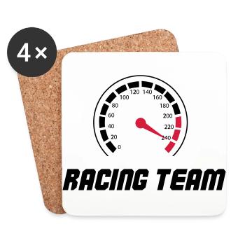 tacho racing team - Untersetzer (4er-Set) - Weiß - Vorne