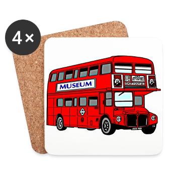 Bus London - Coasters (set of 4) - white - Front