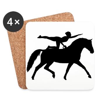 Voltigier Equestrian Equestrian Voltigieren - Coasters (set of 4) - white - Front