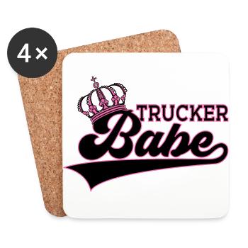 TRUCKER BABE - Coasters (set of 4) - white - Front