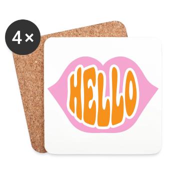 Hello Summer - Coasters (set of 4) - white - Front
