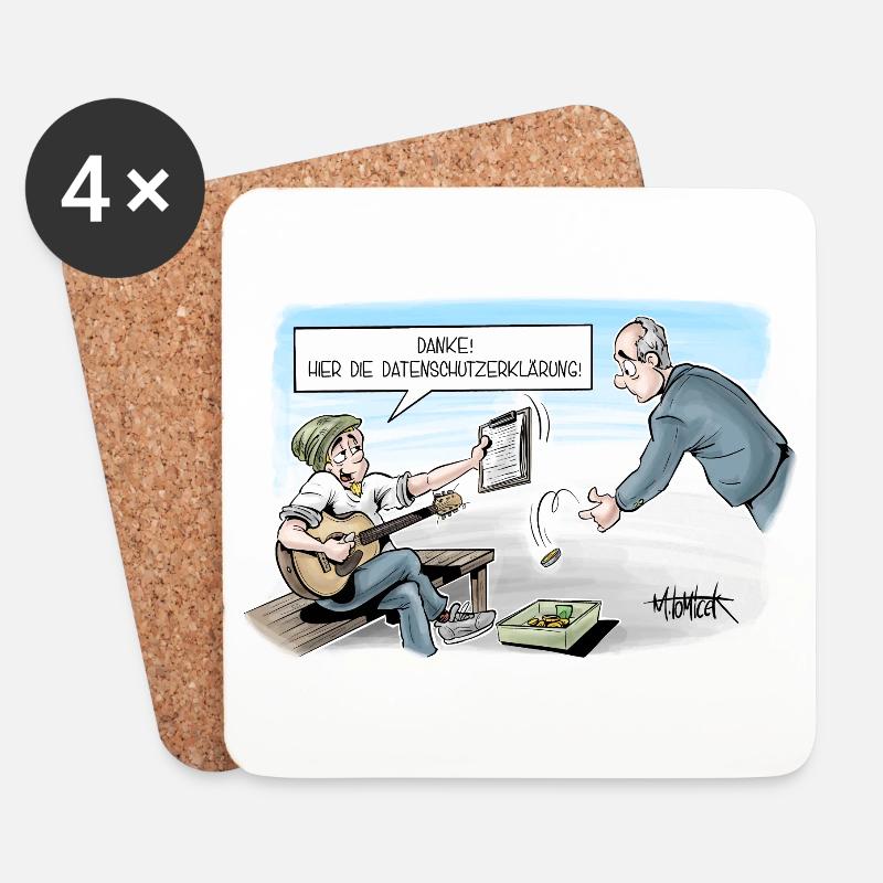 Datenschutz für Musiker - Untersetzer (4er-Set) - Weiß
