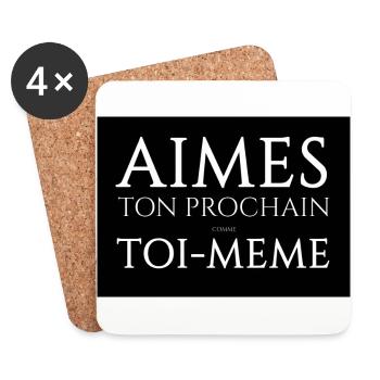 aimes 300 NOIR - Dessous de verre (lot de 4) - blanc - Devant