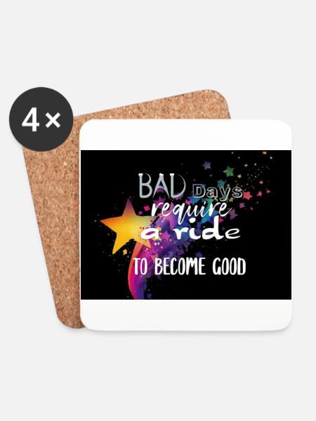Bad days - Untersetzer (4er-Set) - Weiß