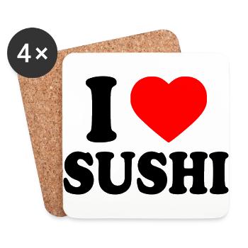 I love sushi - Untersetzer (4er-Set) - Weiß - Vorne