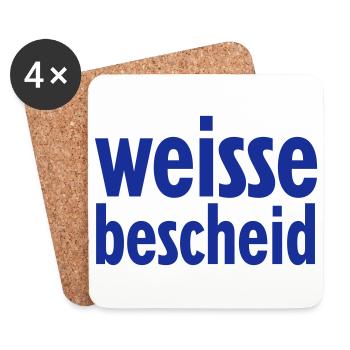 weissebescheid - Untersetzer (4er-Set) - Weiß - Vorne