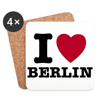Berlin - Dessous de verre (lot de 4) - blanc - Devant