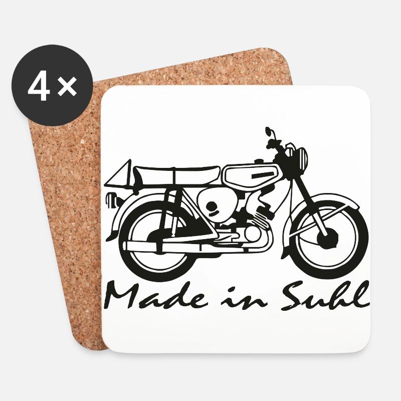 Simson s51 Made in Suhl - Untersetzer (4er-Set) - Weiß