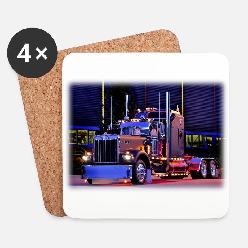 Kenworth W900 EXTHD - Untersetzer (4er-Set) - Weiß