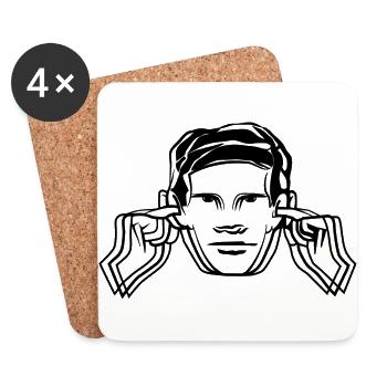 Hearing protection - Coasters (set of 4) - white - Front