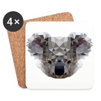 polygone Koala - Dessous de verre (lot de 4) - blanc - Devant