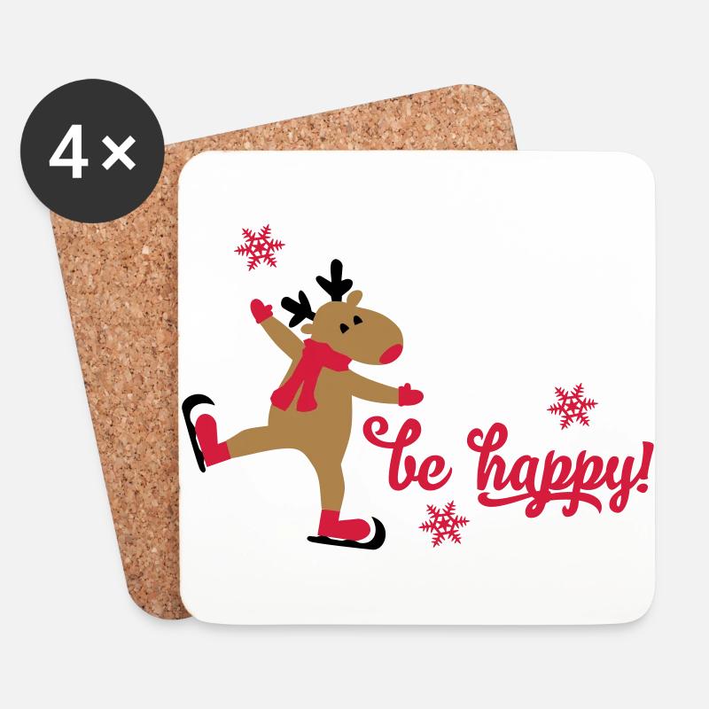 Weihnachten - Untersetzer (4er-Set) - Weiß