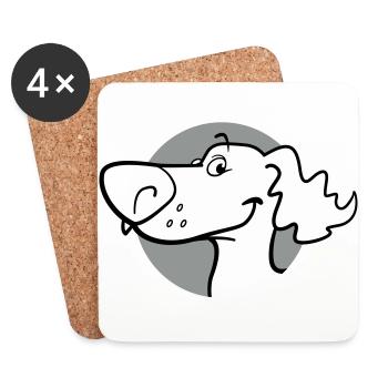 TIN - Dessous de verre (lot de 4) - blanc - Devant