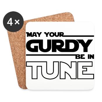 peut-être dans votre musique gurdy - Dessous de verre (lot de 4) - blanc - Devant