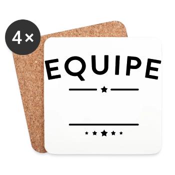 equipe - Dessous de verre (lot de 4) - blanc - Devant