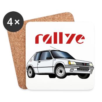 1 3 rally 88 89 White Meije - Coasters (set of 4) - white - Front
