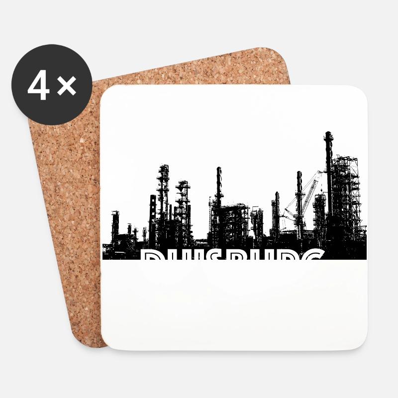 DUISBURG Shirt - Untersetzer (4er-Set) - Weiß