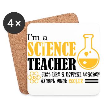 I’m A Science Teacher - Dessous de verre (lot de 4) - blanc - Devant