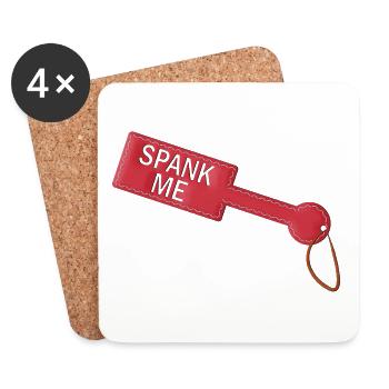 Spank Me Paddle - Untersetzer (4er-Set) - Weiß - Vorne