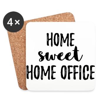 Home sweet home office gift for job in the office - Coasters (set of 4) - white - Front