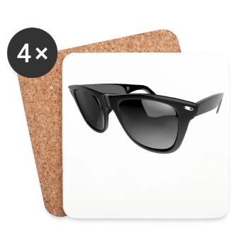 Lunettes de soleil - Dessous de verre (lot de 4) - blanc - Devant