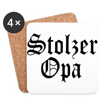 Proud Grandpa Gift Opi Grandson Baby - Coasters (set of 4) - white - Front