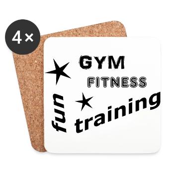 fitness - Coasters (set of 4) - white - Front