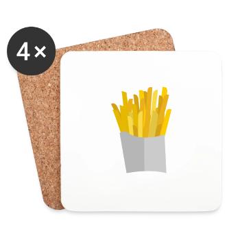 French fries - Coasters (set of 4) - white - Front