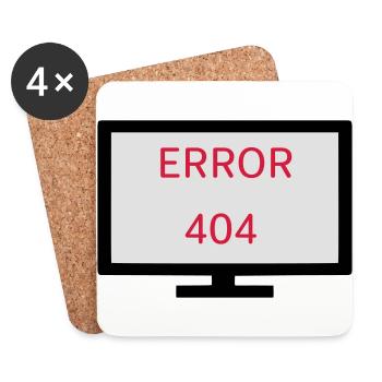 Computer Error 404 - Coasters (set of 4) - white - Front