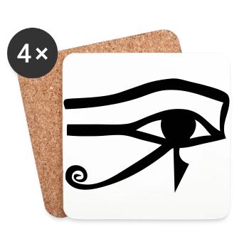 Eye of Horus - Horus Eye - Coasters (set of 4) - white - Front