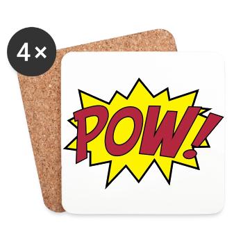 pow_punch - Untersetzer (4er-Set) - Weiß - Vorne